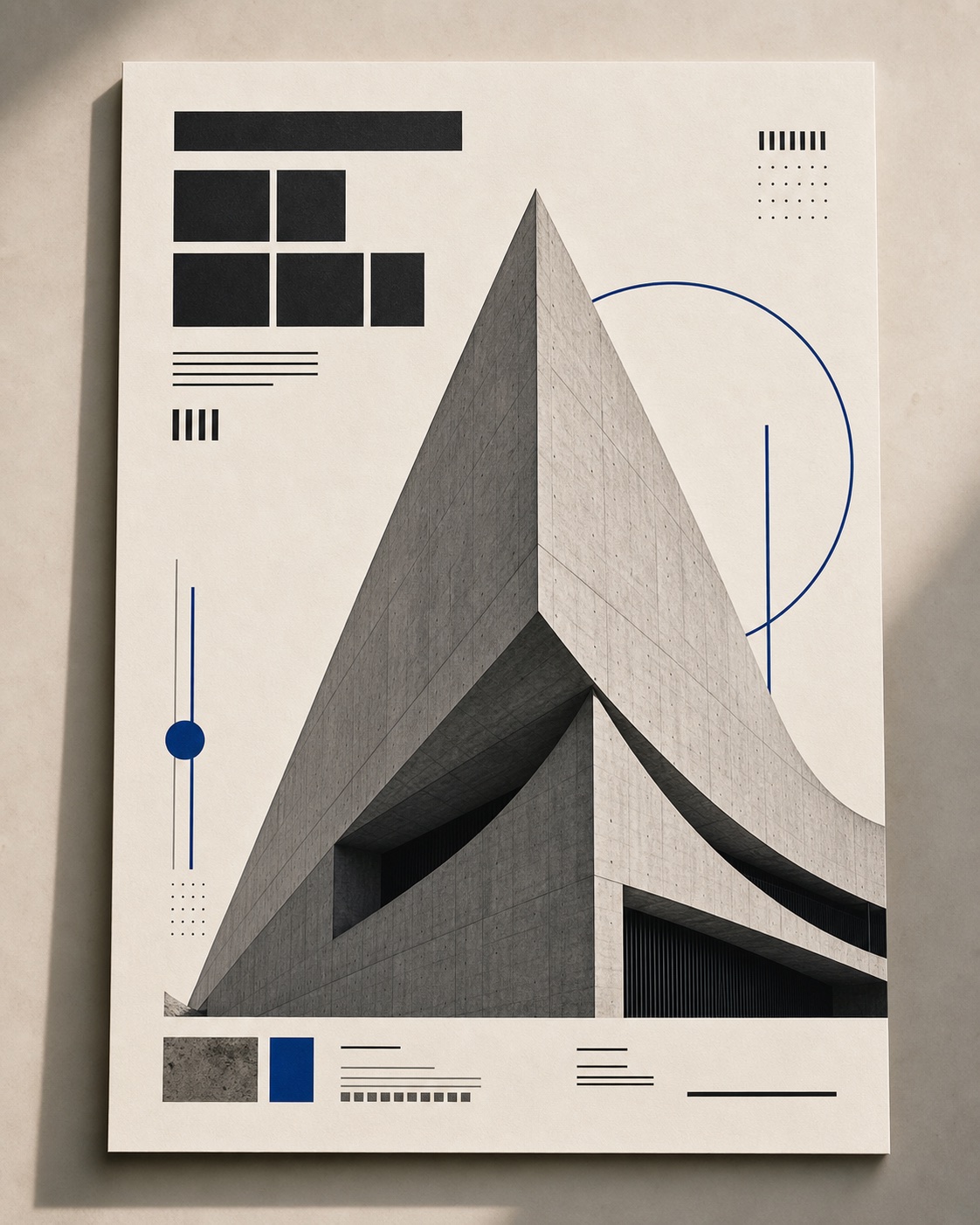 Generated architectural poster result from a Seedream 5.0 Pro prompt case study
